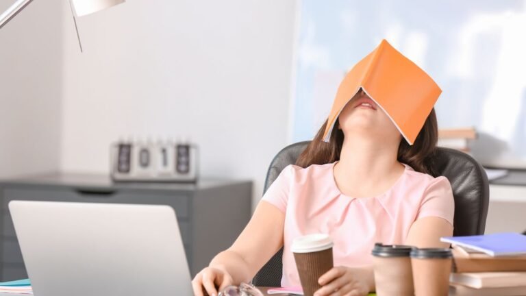 Exhausted person struggling illustrating willpower depletion in habit formation